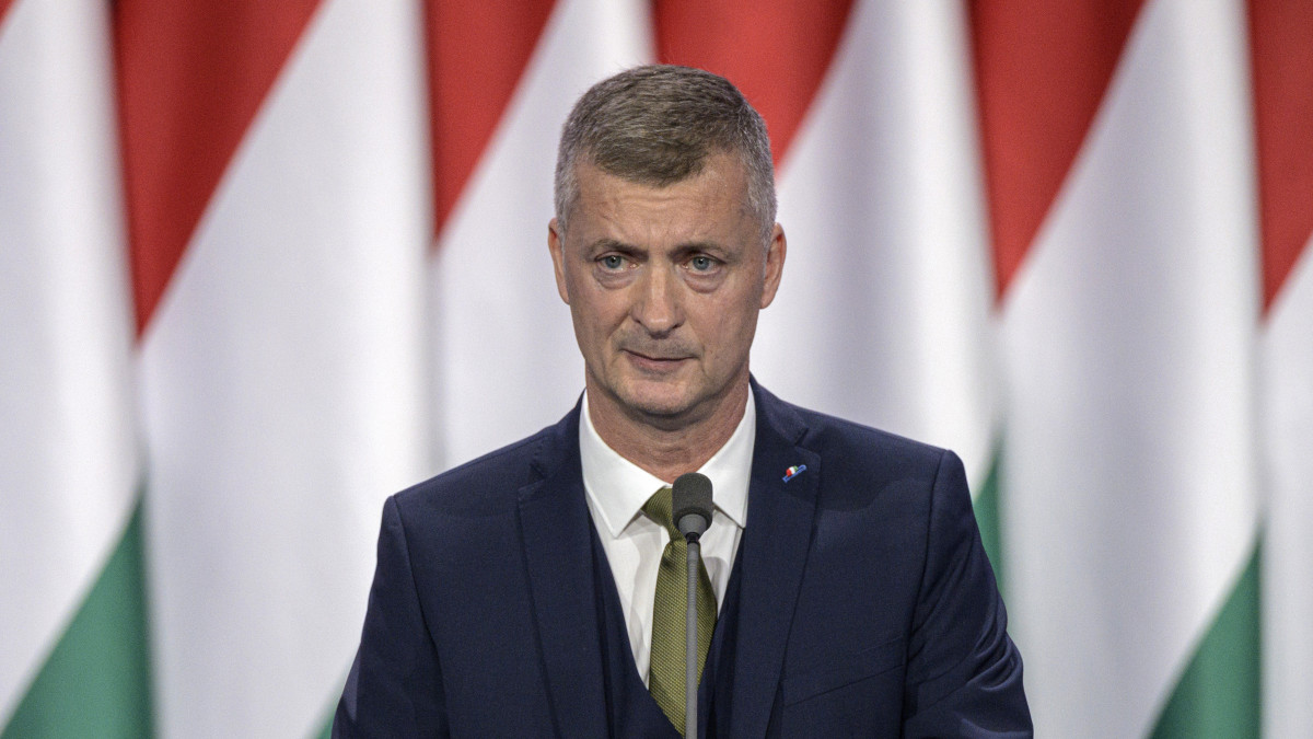 Kubatov Gábor pártigazgató, alelnök beszédet mond a Fidesz tisztújító kongresszusán a BOK Sportcsarnokban, Budapesten 2019. szeptember 29-én.