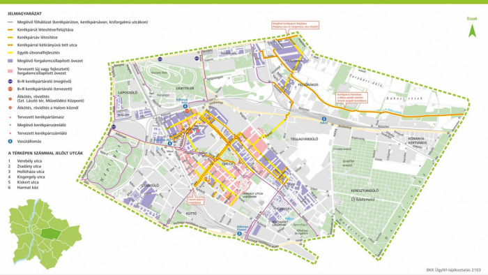 Információs térképen a budapesti kerület átfogó kerékpáros fejlesztése