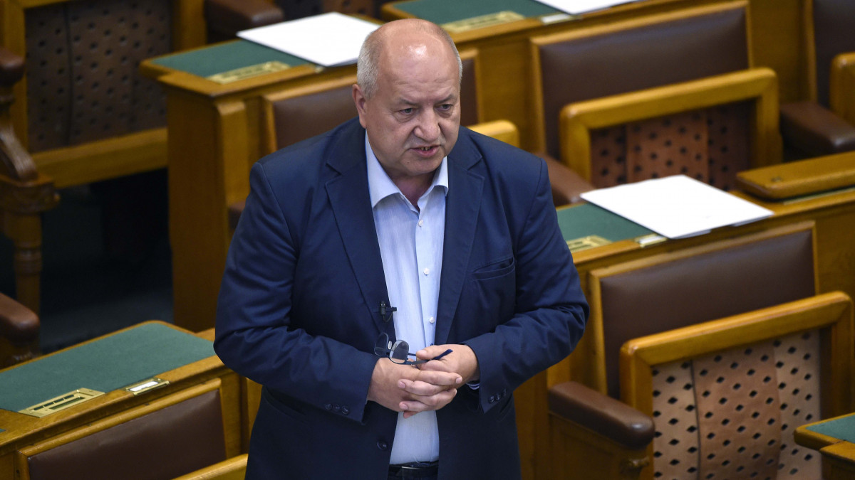 Korózs Lajos, az MSZP parlamenti képviselője napirend előtt felszólal az Országgyűlés plenáris ülésén 2019. június 24-én.