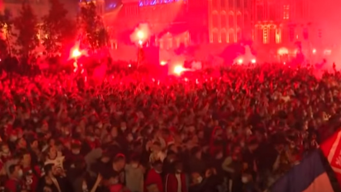 Fékevesztett buli volt Lille-ben a PSG trónfosztása után - videó