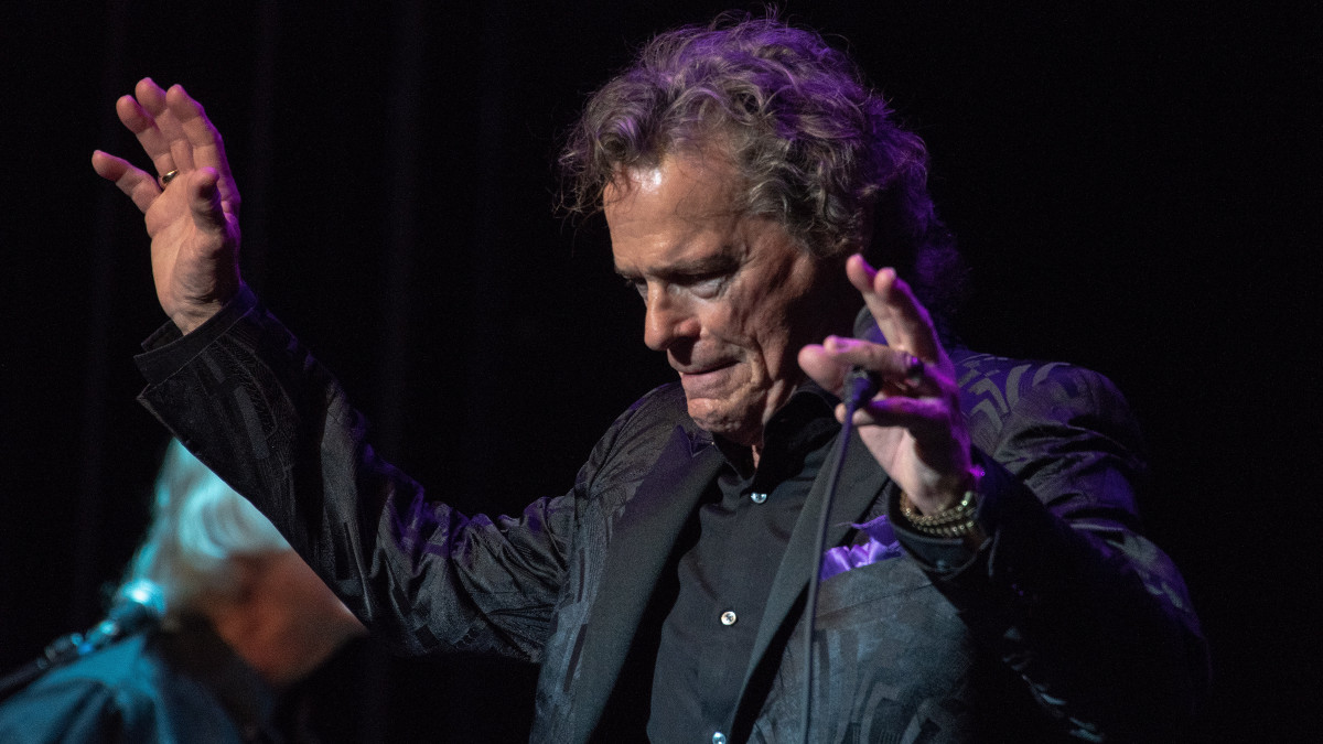 BJ Thomas a five-time Grammy recipient performs some of his legendary songs including Raindrops Keep Falling On My Head and Somebody Done Somebody Wrong on stage at the historic Granada Theater. Emporia, Kansas, April 20, 2019 (Photo by Mark Reinstein/Corbis via Getty Images)