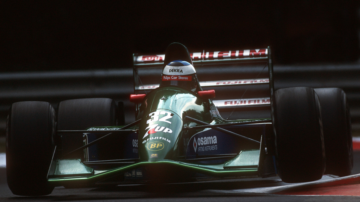 Michael Schumacher, Jordan-Ford 191, Grand Prix of Belgium, Spa Francorchamps, 25 August 1991. First Formula One race for Michael Schumacher. (Photo by Paul-Henri Cahier/Getty Images)