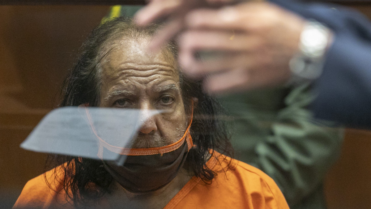 LOS ANGELES, CA - JUNE 26: Adult film star Ron Jeremy listens as his attorney Stuart Goldfarb speaks during his arraignment on rape and sexual assault charges at Clara Shortridge Foltz Criminal Justice Center on June 26, 2020 in Los Angeles, California. Jeremy, whose real name is Ronald Jeremy Hyatt, is charged with raping three women and sexually assaulting another in separate incidents between 2014 and 2019. The 67-year-old defendant could face up to 90 years to life in state prison if convicted as charged. (Photo by David McNew/Getty Images)