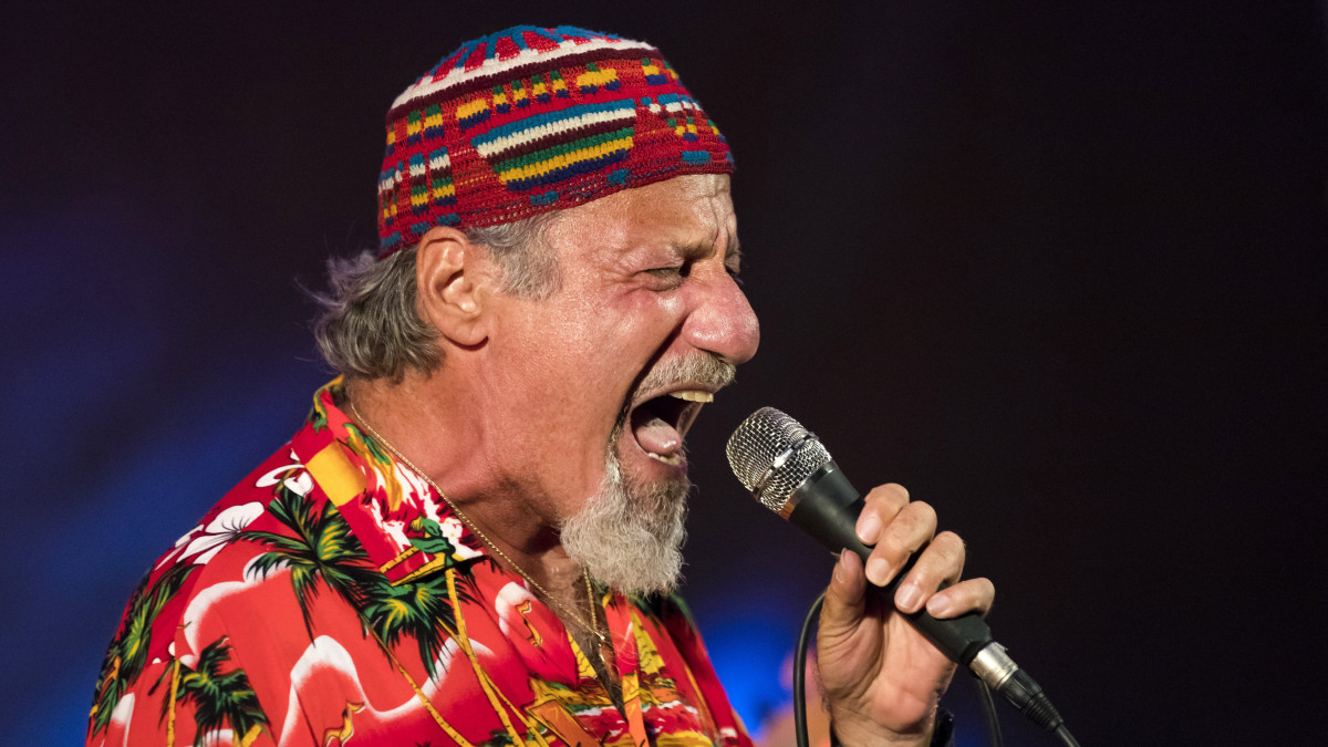 Berki Tamás énekel a 6. Paloznaki Jazzpikniken 2017. augusztus 5-én.