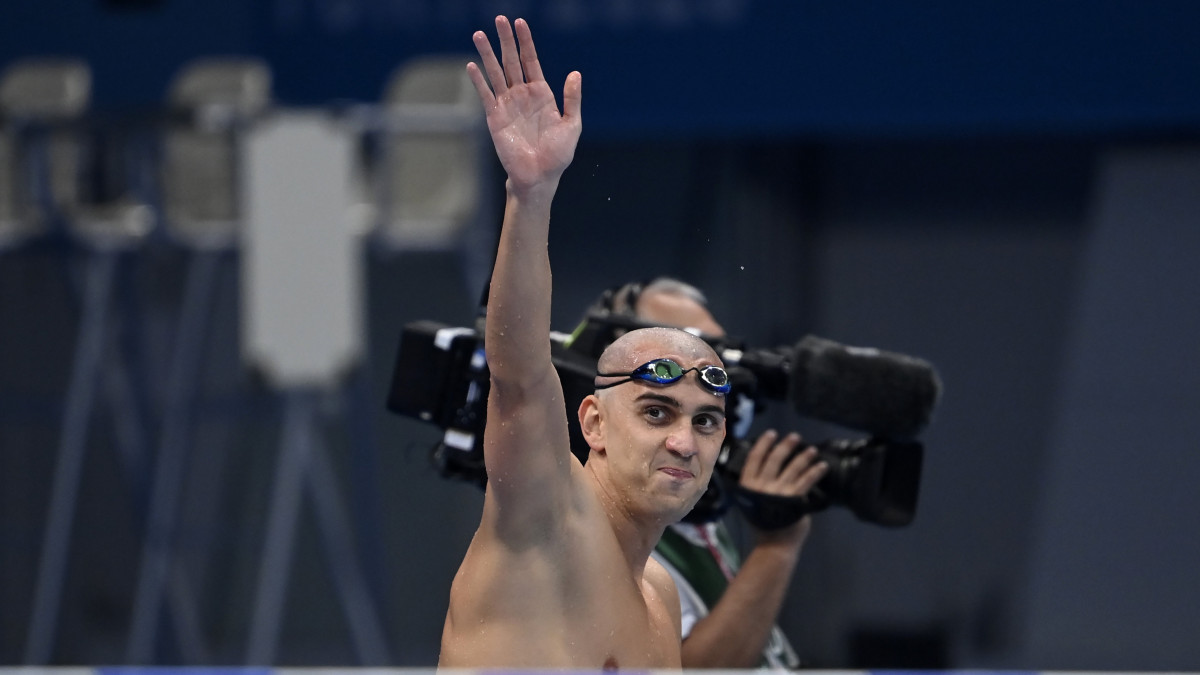 Cseh László a férfi 200 méteres vegyesúszás elődöntője után a világméretű koronavírus-járvány miatt 2021-re halasztott 2020-as tokiói nyári olimpián a Tokiói Vizes Központban 2021. július 29-én. A magyar úszó bejutott a döntőbe.