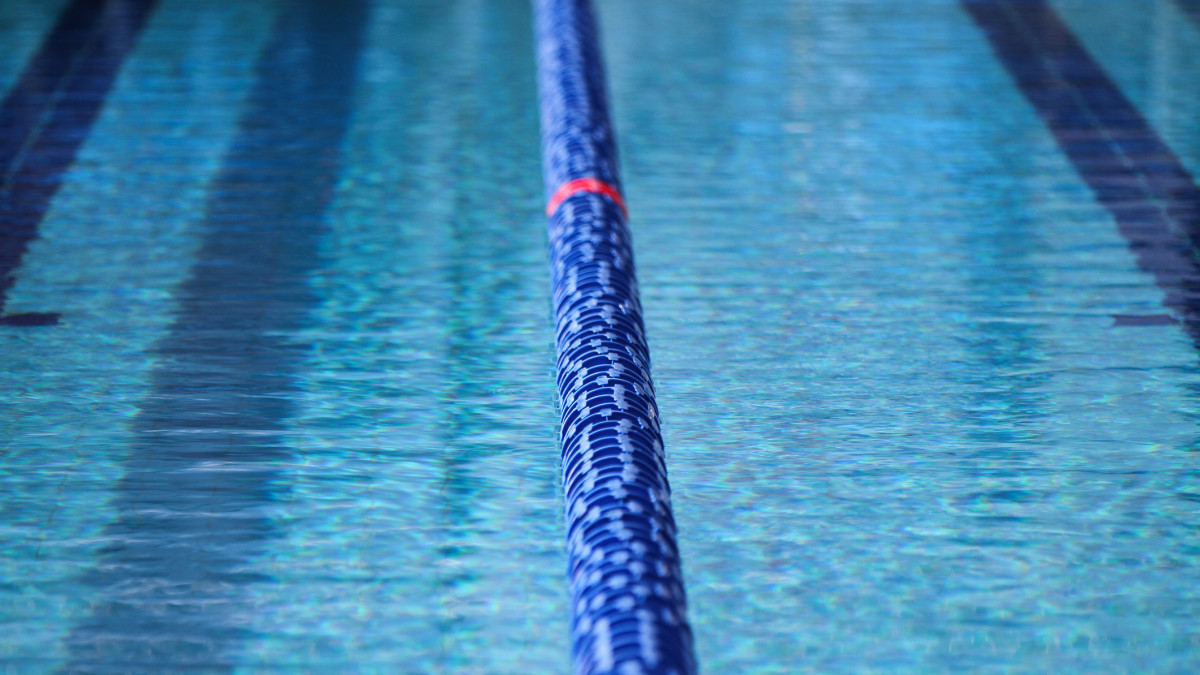 Surface of an outdoor olympic swimming pool