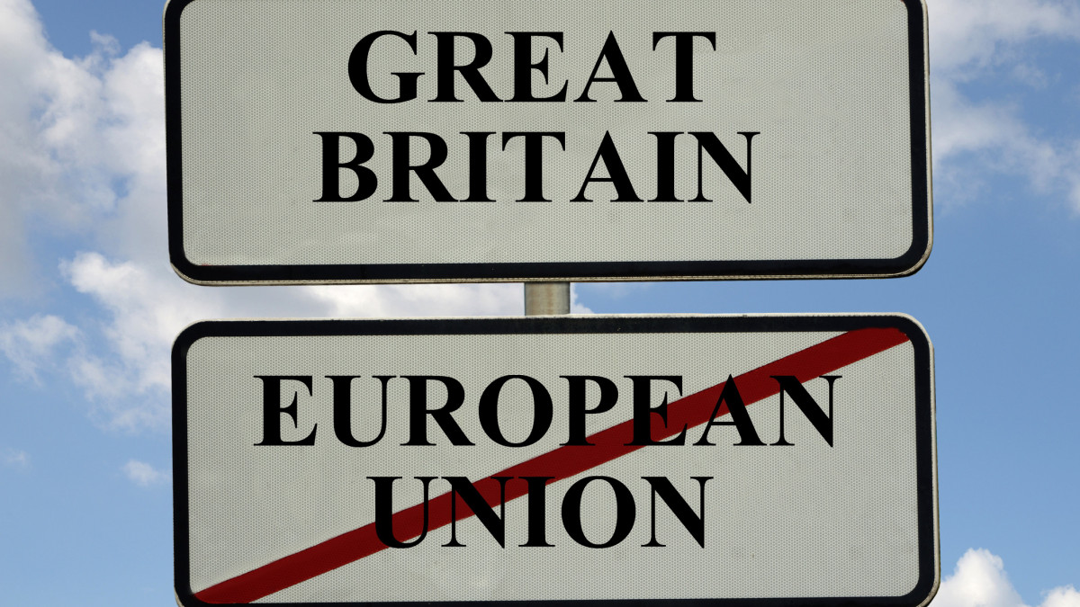 Panneau indiquant la sortie de la Grande Bretagne de lUnion EuropĂŠenne