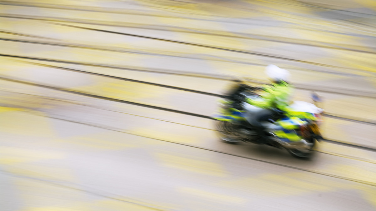 Abstract image of a Motorcycle Police.