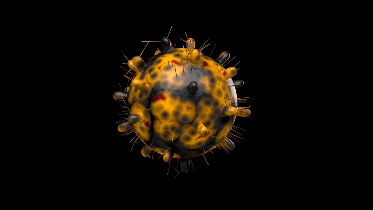 The B.1.1.529 variant was first reported to WHO from South Africa on 24 November 2021. its the recent variant spotted in South Africa all Nations are on High Alert Now.This variant has a large number of mutations, some of which are concerning. Preliminary evidence suggests an increased risk of reinfection with this variant. Heres a computer generated image of coronavirus omicron against black background.
