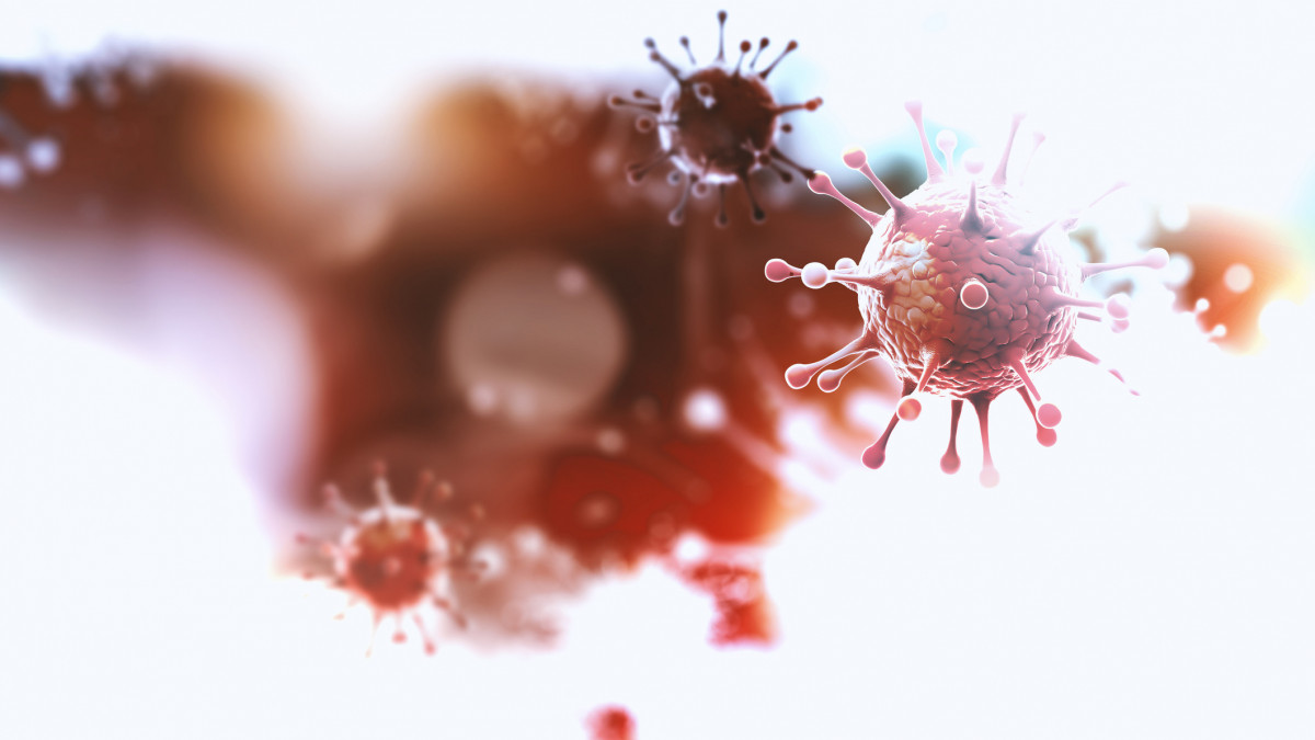 Epidemic coronavirus gene and background image