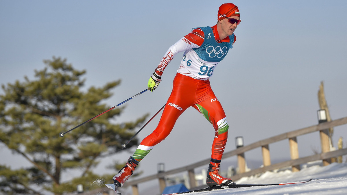 Kónya Ádám a férfi 15 kilométeres szabadstílusú sífutószámban a phjongcshangi téli olimpián az Alpensia Sífutó Központban 2018. február 16-án.