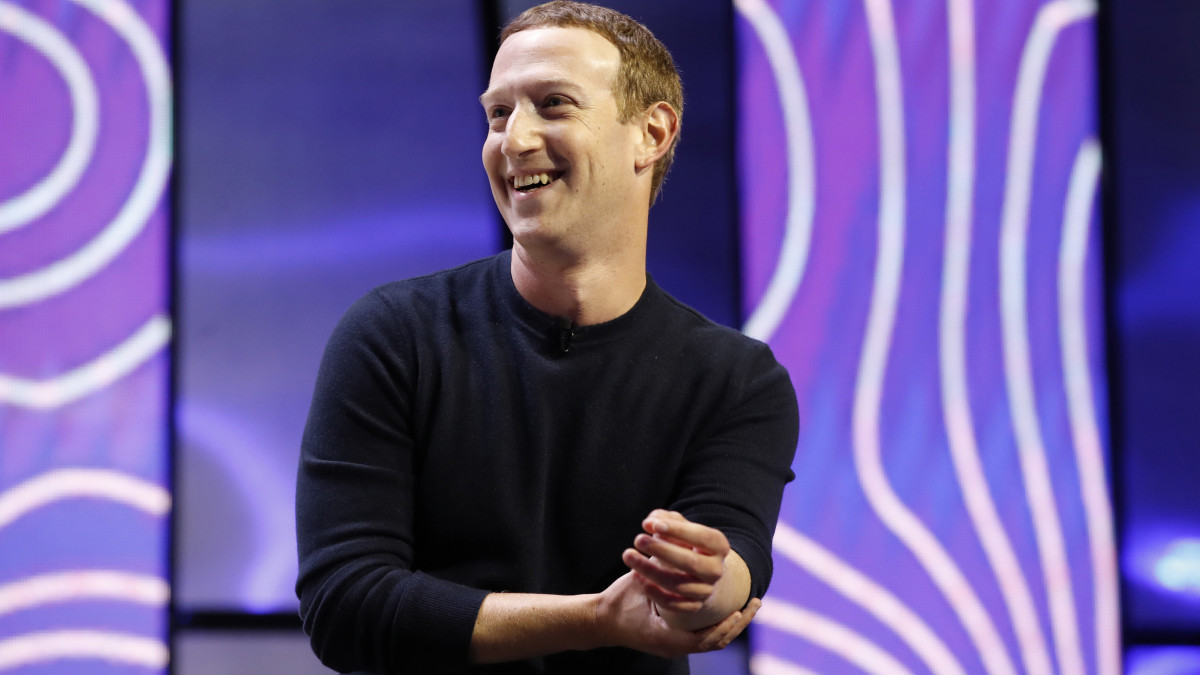 Mark Zuckerberg, chief executive officer and founder of Facebook Inc., laughs during the Silicon Slopes Tech Summit in Salt Lake City, Utah, U.S., on Friday, Jan. 31, 2020. The summit brings together the leading minds in the tech industry for two-days of keynote speakers, breakout sessions, and networking opportunities. Photographer: George Frey/Bloomberg via Getty Images