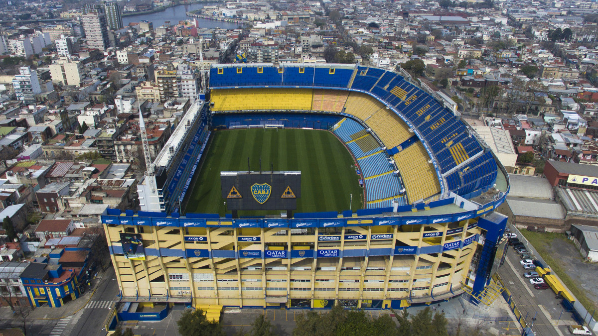 BUENOS AIRES, ARGENTINA - SEPTEMBER 13: Aerial view of Boca Juniors Alberto J. Armando Stadium on September 13, 2018 in Buenos Aires, Argentina. (Photo by Sebastian Rodeiro/Getty Images)