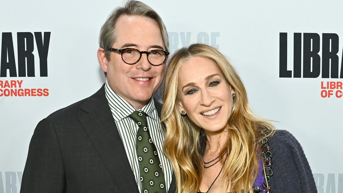 WASHINGTON, DC - APRIL 25: Actors Matthew Broderick and Sarah Jessica Parker attend A Conversation with Sarah Jessica Parker and Matthew Broderick at the Library of Congress on April 25, 2022 in Washington, DC. (Photo by Shannon Finney/Getty Images)