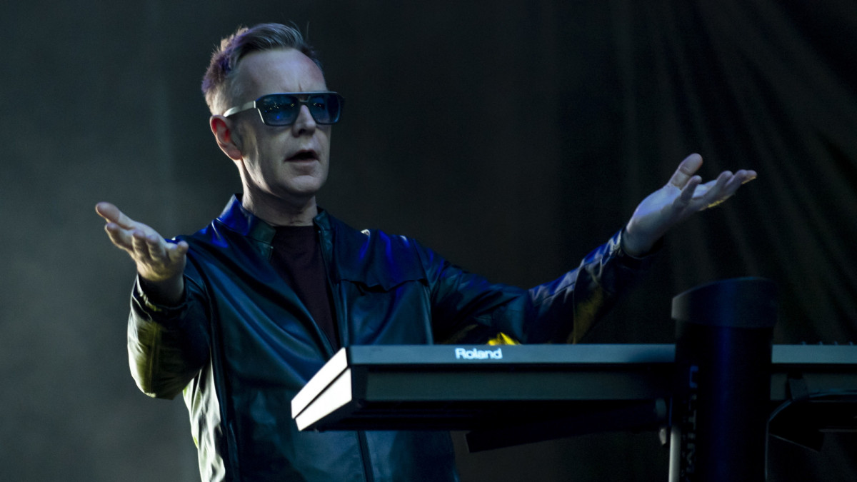 CUNEO, ITALY - JULY 02:  Andrew Fletcher of Depeche mode performs on stage at Collisioni Festival on July 2, 2018 in Barolo, Cuneo, Italy.  (Photo by Francesco Prandoni/Redferns)