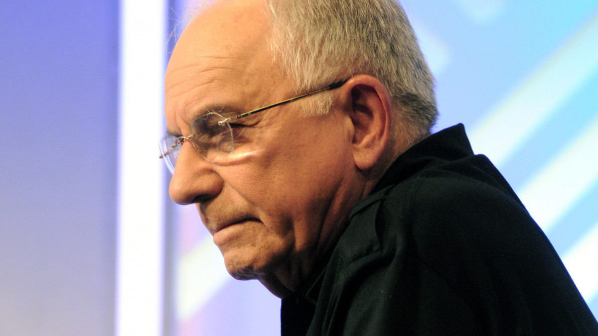 Vitray Tamás Kossuth-díjas újságíró a Digi Sport televíziós csatorna stúdiójában 2012. szeptember 21-én. A televíziós sportriporter november 5-én lesz 80 éves.