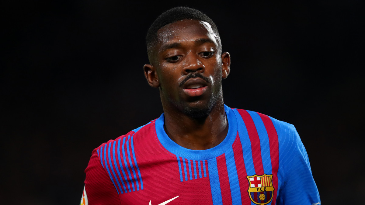 SYDNEY, AUSTRALIA - MAY 25: Ousmane Dembele of FC Barcelona looks on during the match between FC Barcelona and the A-League All Stars at Accor Stadium on May 25, 2022 in Sydney, Australia. (Photo by Jason McCawley/Getty Images)