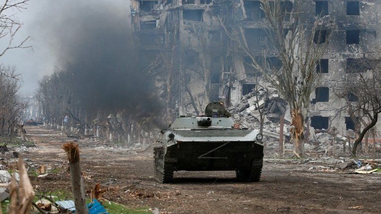 Orosz lövészpáncélos Ukrajnában