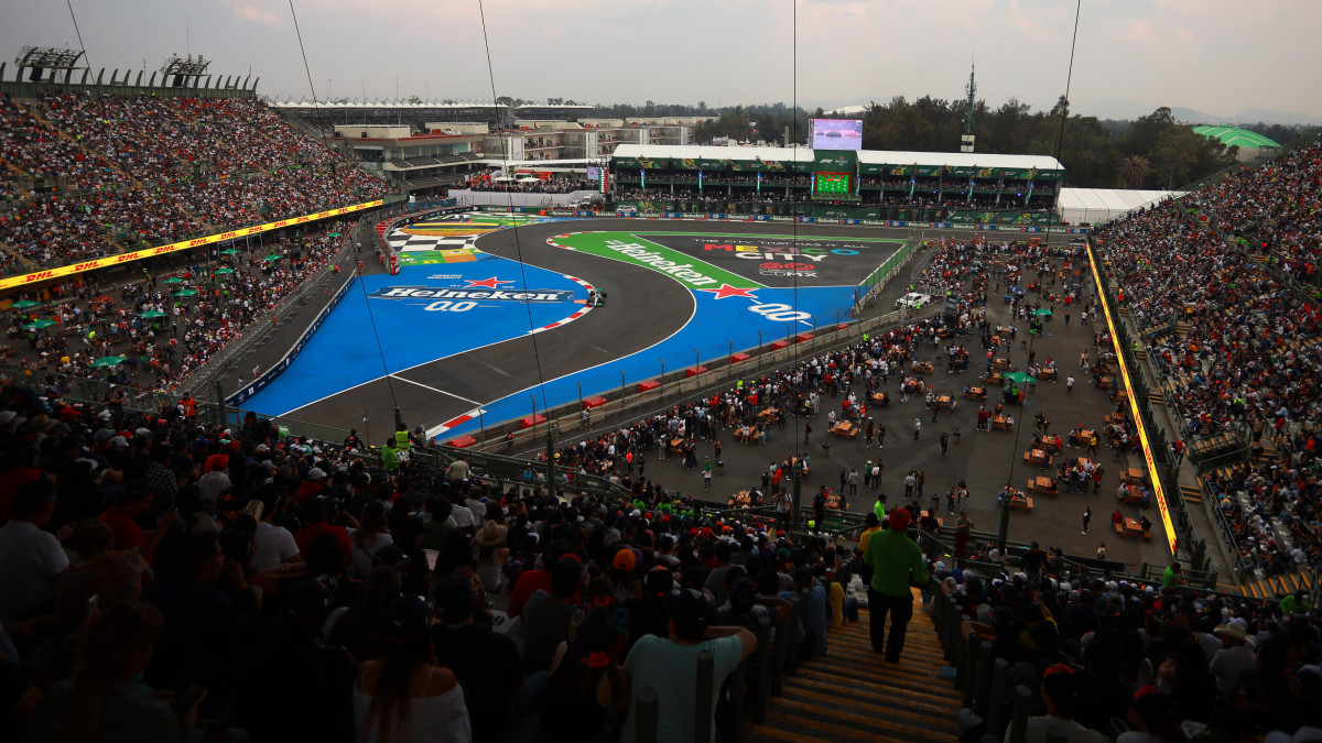 MEXICO CITY, MEXICO - OCTOBER 28: General view during the second practice session ahead of the F1 Mexico City Grand Prix, at Autodromo Hermanos Rodriguez, in Mexico City, Mexico on October 28, 2022. (Photo by Daniel Cardenas/Anadolu Agency via Getty Images)