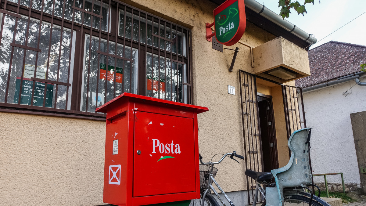Post office (Posta) sign is seen in Bogacs, Hungary on 24 September 2021  (Photo by Michal Fludra/NurPhoto via Getty Images)
