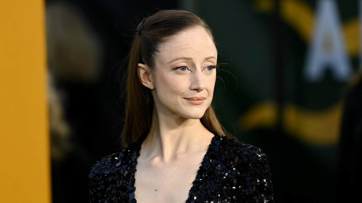 LONDON, ENGLAND - SEPTEMBER 21: Andrea Riseborough attends the Amsterdam European Premiere at Odeon Luxe Leicester Square on September 21, 2022 in London, England. (Photo by Kate Green/Getty Images)