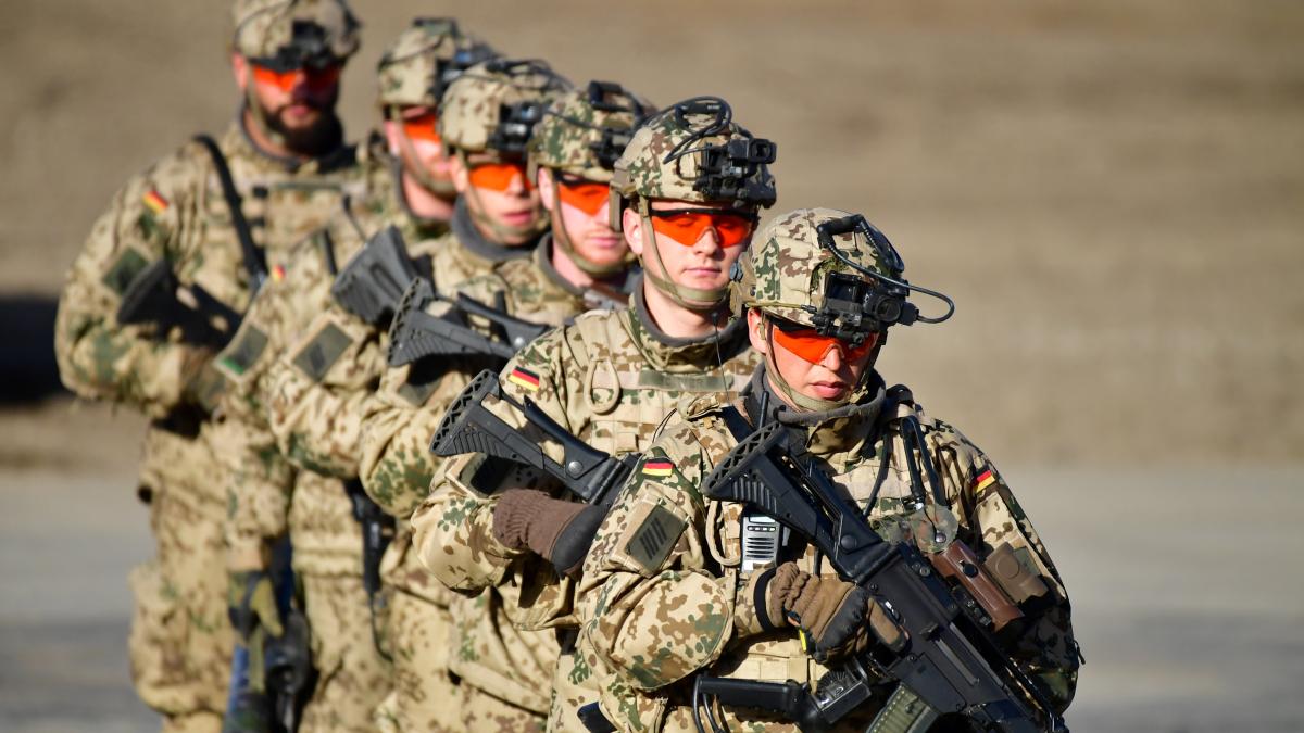 A Bundeswehr katonái. Forrás:Twitter/WELT