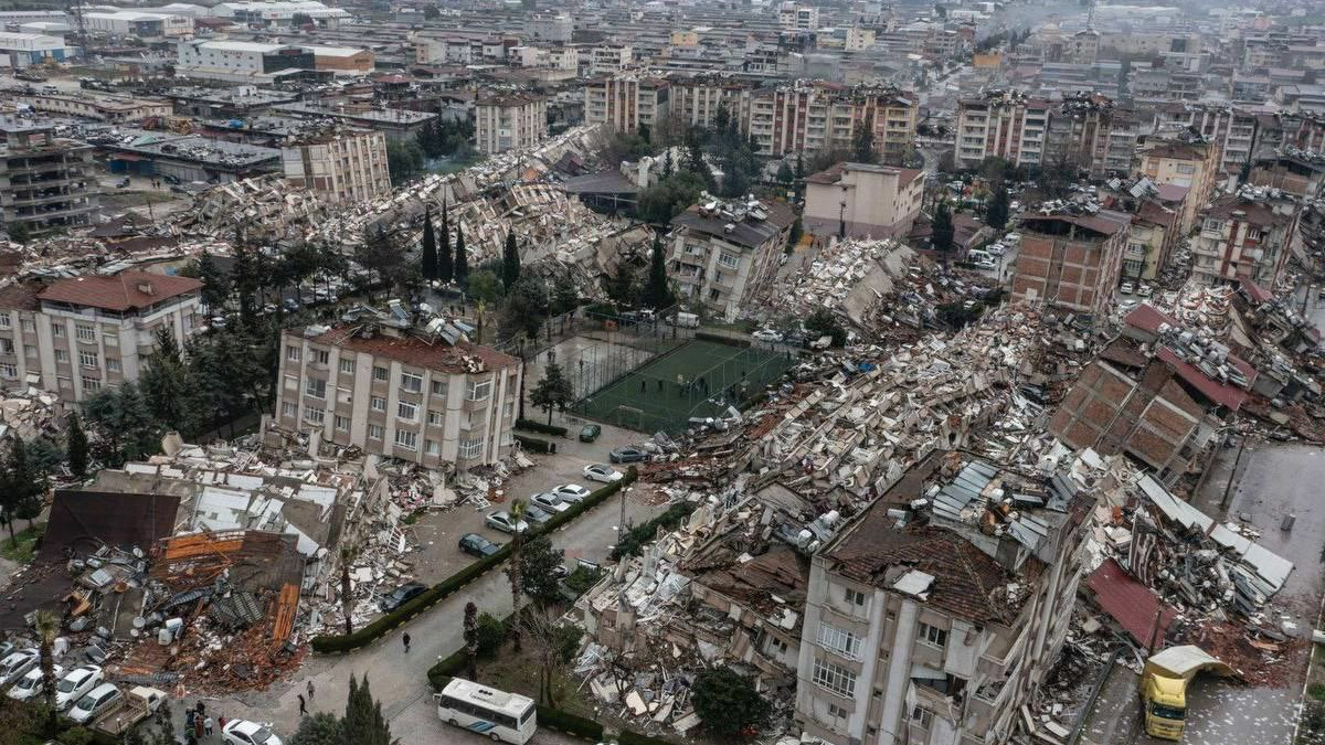 A törökországi Hatay, Kahramanmarash települése a földrengés után. Forrás:Twitter/jamiemcintyre