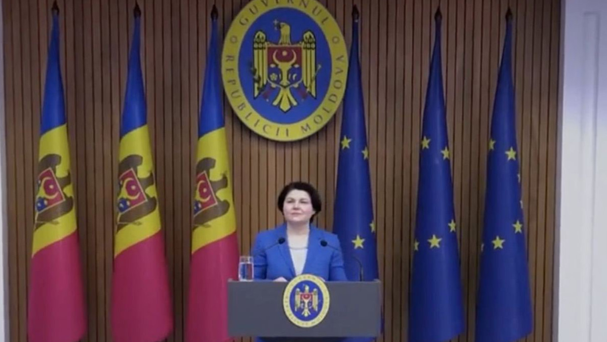 Natalia Gavrilita Moldova lemondott miniszterelnöke. Forrás:Twitter/NEXTA