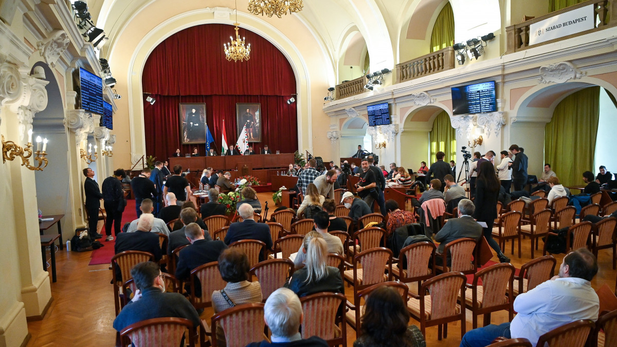 A Fővárosi Közgyűlés ülése a Városházán 2023. február 22-én.