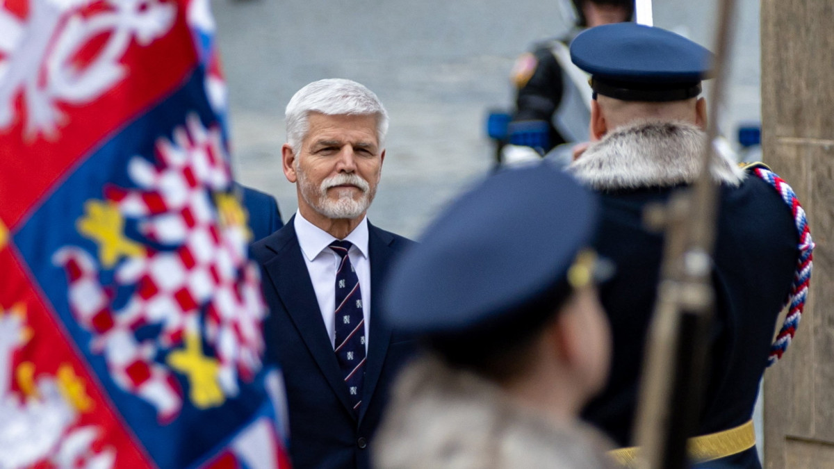 Petr Pavel új cseh köztársasági elnök a prágai várban rendezett beiktatási ünnepségen 2023. március 9-én. Petr Pavel nyugalmazott tábornok, a NATO Katonai Bizottságának volt elnöke Milos Zemant váltja az államfői poszton.  