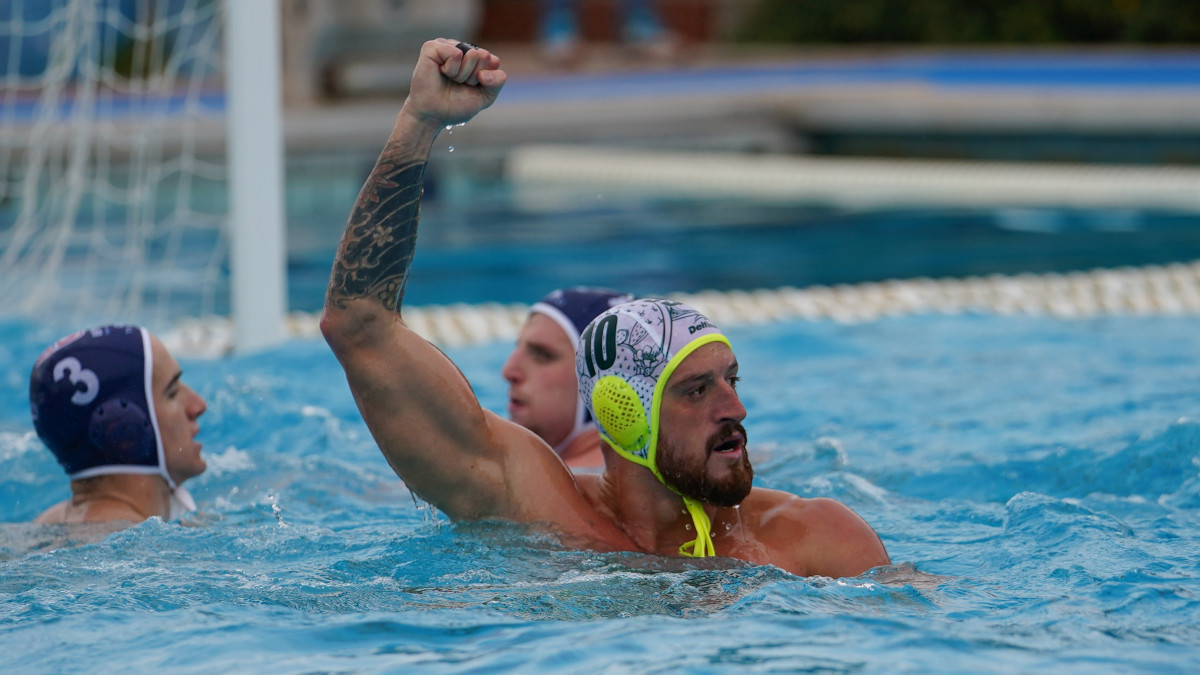 Simone Rossi (CC Ortigia) during the Waterpolo Italian Serie A match CC Ortigia vs RN Savona on April 01, 2023 at the Ortigia in Siracusa, Italy (Photo by Salvo Barbagallo/LiveMedia/NurPhoto via Getty Images)