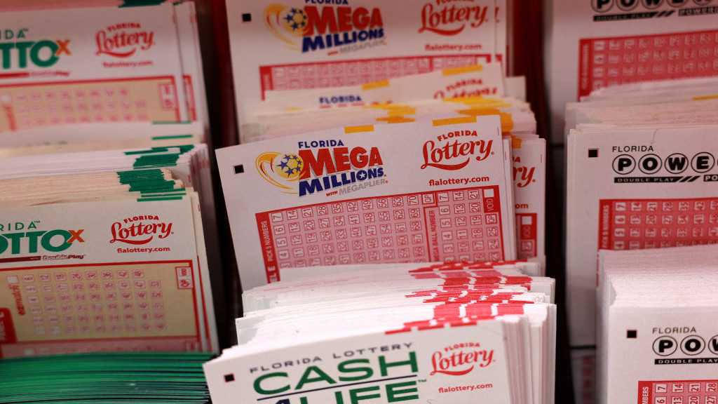 MIAMI, FLORIDA - AUGUST 02: Mega Millions forms are ready for customers as the jackpot reached 1.25 billion dollars on August 02, 2023 in Miami, Florida. The estimated jackpot is $1.25 billion for the next drawing on Friday, August 4. It would be the fourth-largest prize in Mega Millions history if won at that level. (Photo by Joe Raedle/Getty Images)