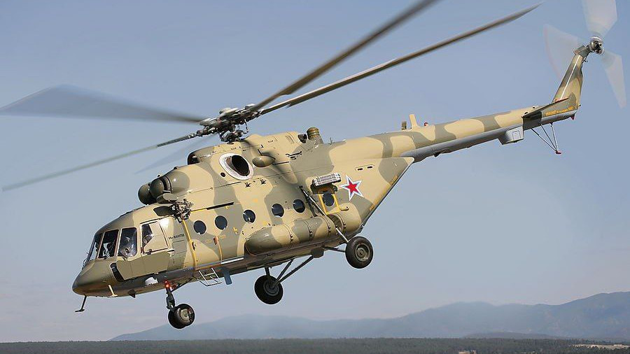 Orosz Mi-8/17 közepes szállítóhelikopter. Forrás: X / Nexta