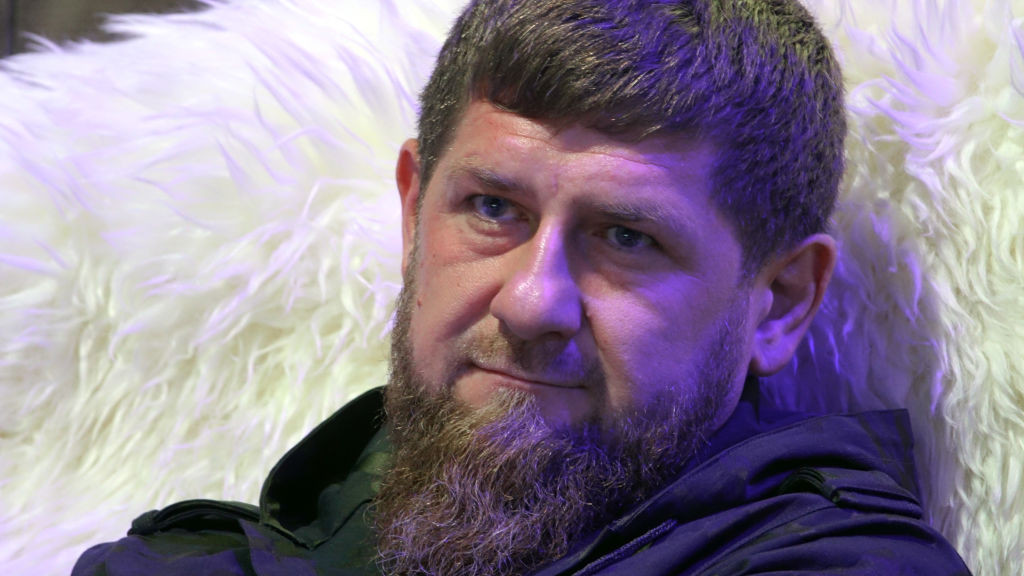FILED - 04 October 2018, Russia, Grosny: Ramzan Kadyrov, head of the Russian republic Chechnya, follows mixed martial arts fights in Achmat Fight Club. (to dpa story Kadyrovs dictatorship turns Chechnya into a time bomb) Photo: Emile Alain Ducke/dpa (Photo by Emile Alain Ducke/picture alliance via Getty Images)