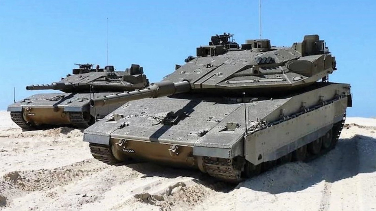 Merkava V Barak , az izraeli hadsereg okos-tankja. Forrás: X / War in Ukraine