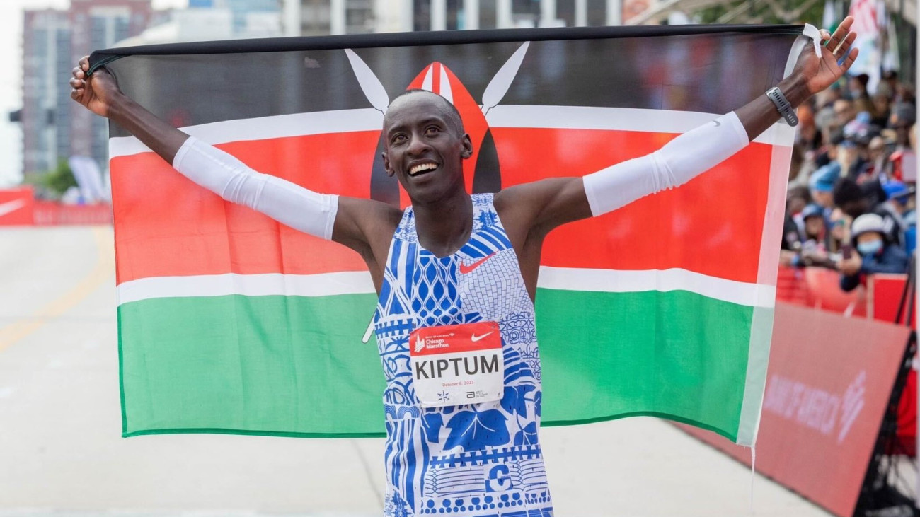 Kelvin Kiptum, kenyai futó. Forrás: X / Kelvin Kiptum