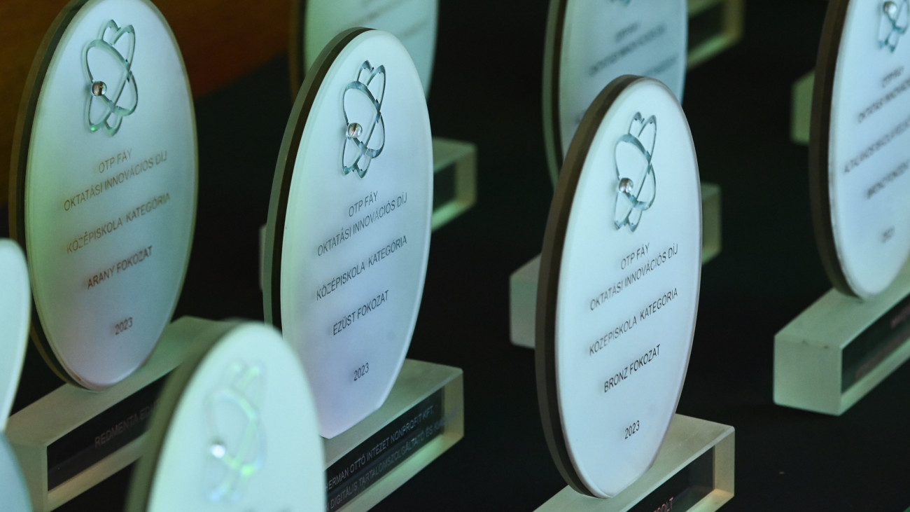 A díjak az OTP Fáy Oktatási Innovációs Díj 2023 díjátadó gáláján a Larus Rendezvényközpontban 2023. október 25-én.