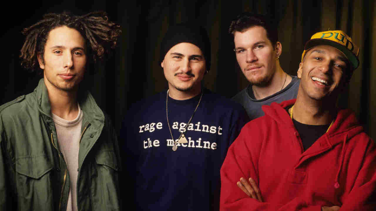 Rage Against The Machine, Zack De La Rocha, Tim Commerford, Brad Wilk, Tom Morello, Vaartkapoen (VK), Brussels, Belgium, 06/02/1993. (Photo by Gie Knaeps/Getty Images)