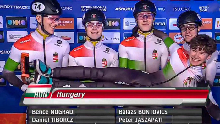 Lecsúszott a korcsolyaváltó a dobogóról - Magyarország hatodik az éremtáblázaton