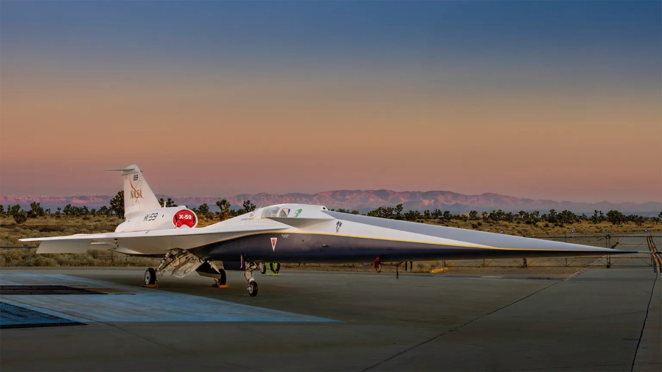 Az X-59 Quesst, a NASA csendes szuperszonikus repülője