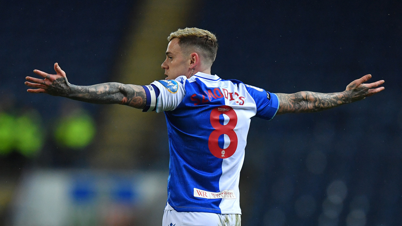 BLACKBURN, ENGLAND - JANUARY 1: Blackburn Rovers Sammie Szmodics during the Sky Bet Championship match between Blackburn Rovers and Rotherham United at Ewood Park on January 1, 2024 in Blackburn, England. (Photo by Dave Howarth - CameraSport via Getty Images)
