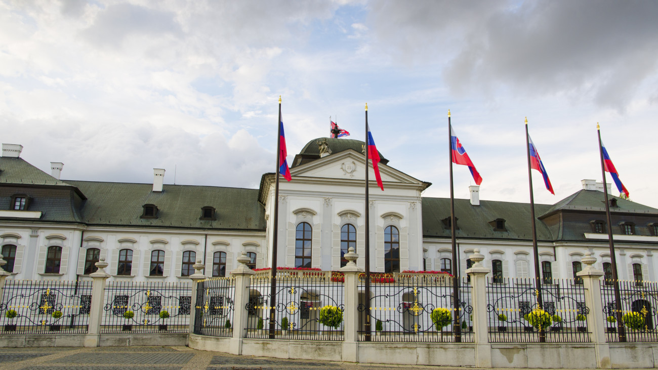 Bratislava, Slovakia. Grassalkovich Palace - seat of the President of Slovakia. Governmental building