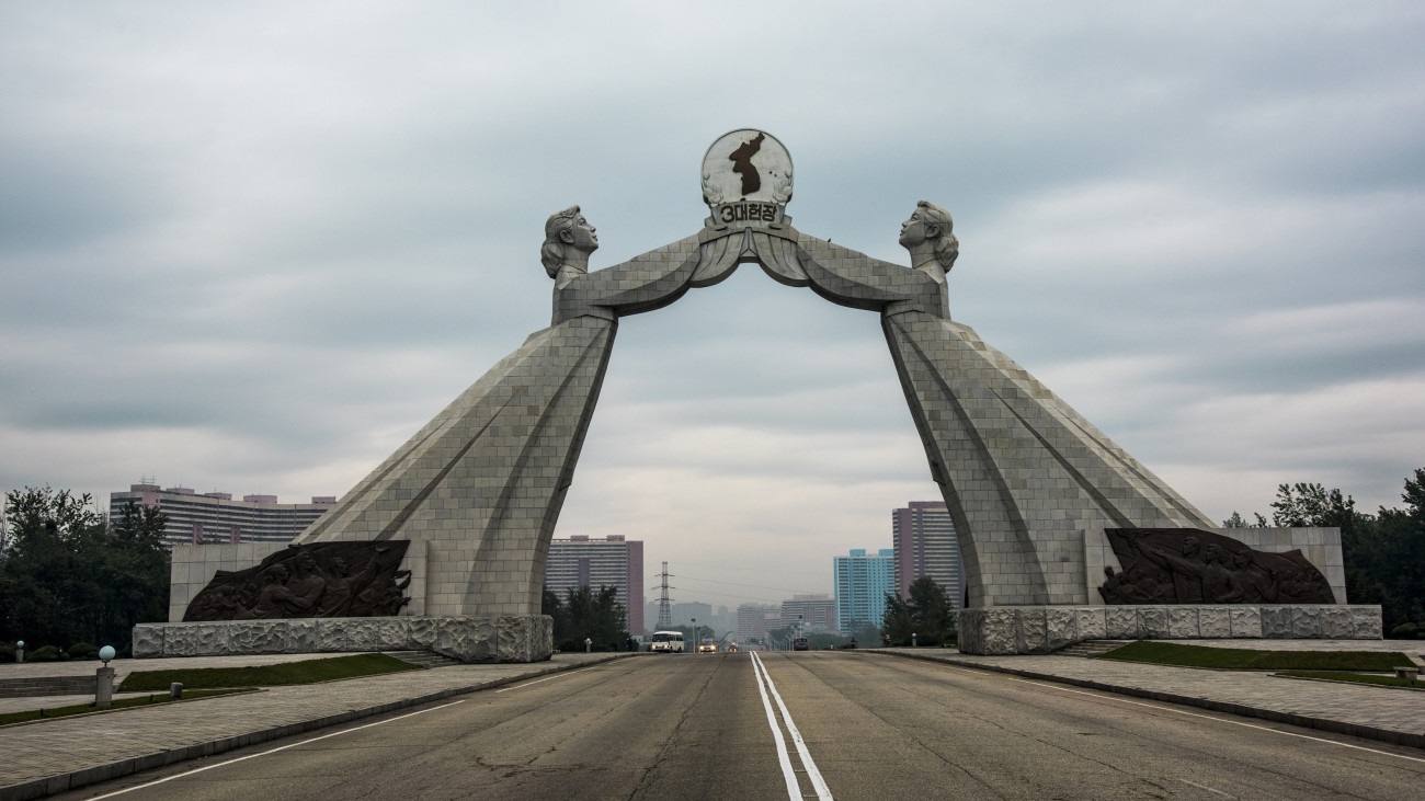 Reunification Arch in Pyongyang in North Korea. (Photo by: Tom McShane/Loop Images/Universal Images Group via Getty Images)