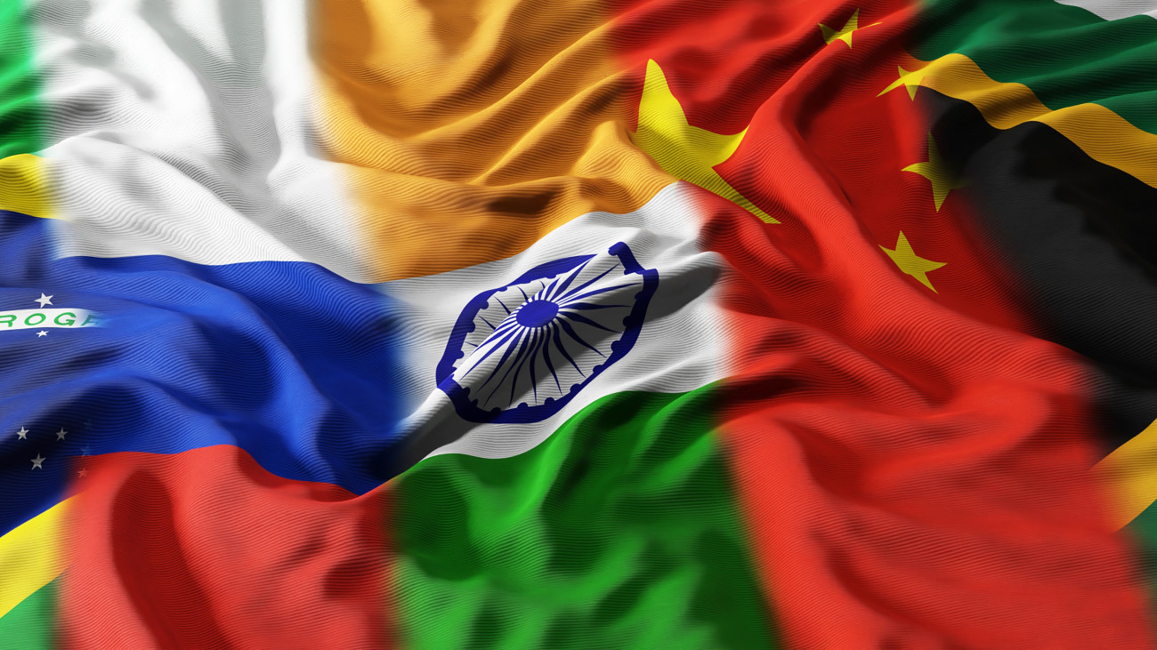 BRICS - Brazil, Rusia, India, China, and South Africa illustration. Economic association concept