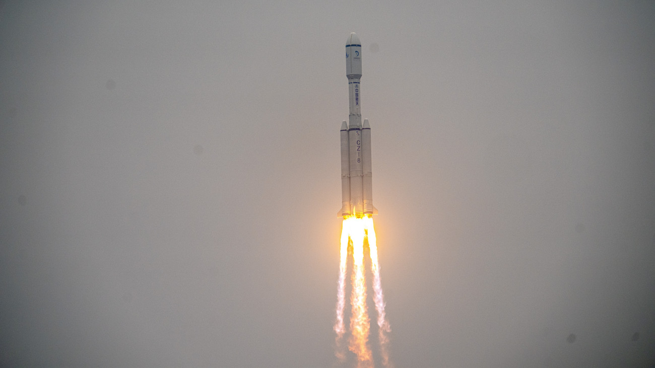 WENCHANG, CHINA - MARCH 20: The Long March-8 Y3 carrier rocket carrying the relay satellite Queqiao-2 blasts off from the Wenchang Spacecraft Launch Site on March 20, 2024 in Wenchang, Hainan Province of China. China launched the Queqiao 2, or Magpie Bridge 2, on Wednesday morning en route to lunar orbit to pave the way for prospective expeditions to the moon. (Photo by Yuan Chen/VCG via Getty Images)