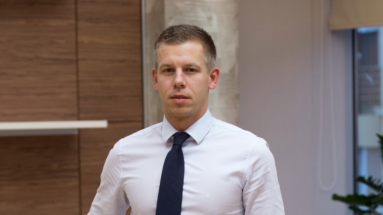 Magyar Péter, a Diákhitel Központ Zrt. vezérigazgatója hivatalában 2020. január 28-án.