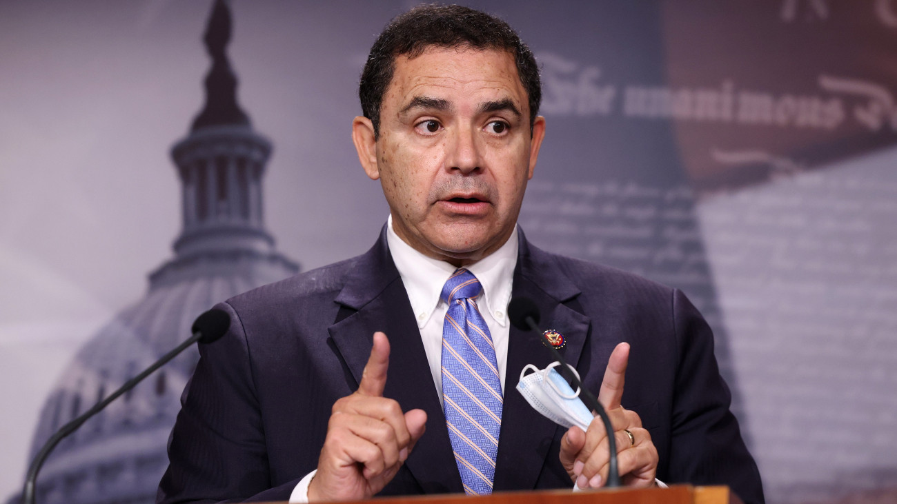 WASHINGTON, DC - JULY 30: U.S. Rep. Henry Cuellar (D-TX) speaks on southern border security and illegal immigration, during a news conference at the U.S. Capitol on July 30, 2021 in Washington, DC. Cuellar urged the Biden administration to name former Homeland Security Secretary Jeh Johnson as a border czar. (Photo by Kevin Dietsch/Getty Images)