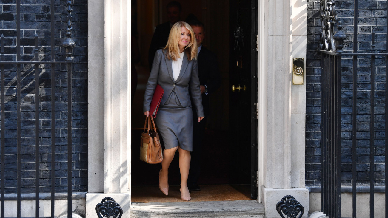 LONDON, ENGLAND - JULY 25: Housing Minister Esther McVey leaves 10 Downing Street following the first cabinet meeting with new Prime minister Boris Johnson on July 25, 2019 in London, England. Britains New Prime Minister, Boris Johnson, appointed his Cabinet yesterday evening with 17 of Theresa Mays Ministers replaced. The number of Leave supporting Ministers doubled from six to 12 and 31 Ministers are now entitled to attend Cabinet. (Photo by Jeff J Mitchell/Getty Images)