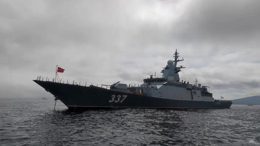 Az orosz haditengerészet Gremjascsij (menydörgő) elnevezésű korvettje. Forrás: Orosz Védelmi Minisztérium