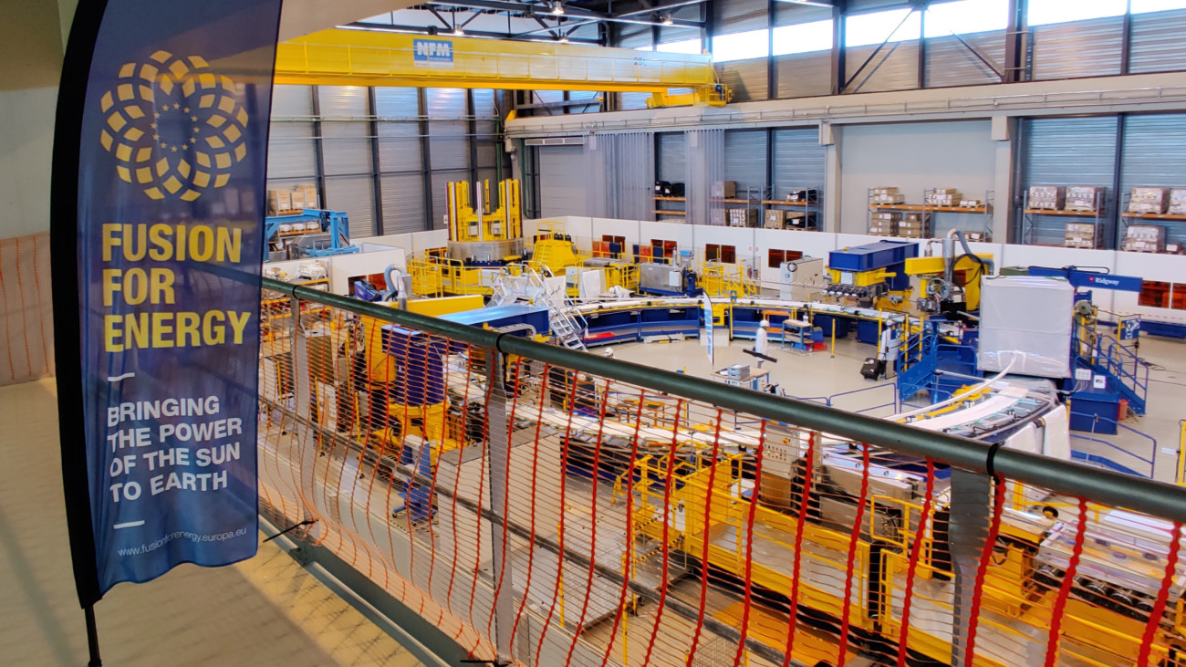 SAINT-PAUL-LES-DURANCE, FRANCE -  AUGUST 7:  Workers make the Super Conducting magnets at an ITER facility which is part of a mega construction effort taking place in Southern France where countries are collaborating to create a miniature sun on earth on August 7, 2019 in Saint-Paul-les-Durance, France. The USA, Russia, South Korea, China, Japan, the European Union and India are all collaborating on the project as equal partners. The project, called the ITER project or The Path, aims to harness the benefits of fusion power, using the process of two heavier atoms of Hydrogen fused together to produce literally unlimited quantities of energy from a relatively non-polluting source. This is unique since it will house the coldest place in the universe and also within a few metres it will house the reactor that mimics the Sun, creating temperatures of about 150 million degrees Celsius. At a cost of 20 billion Euros the ITER project is the most expensive scientific project on Earth and is expected to start operati
